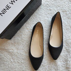 NEW Nine West Womens Slip-On Ballet Flat Glitter Pointed Toe Size 6 M US…